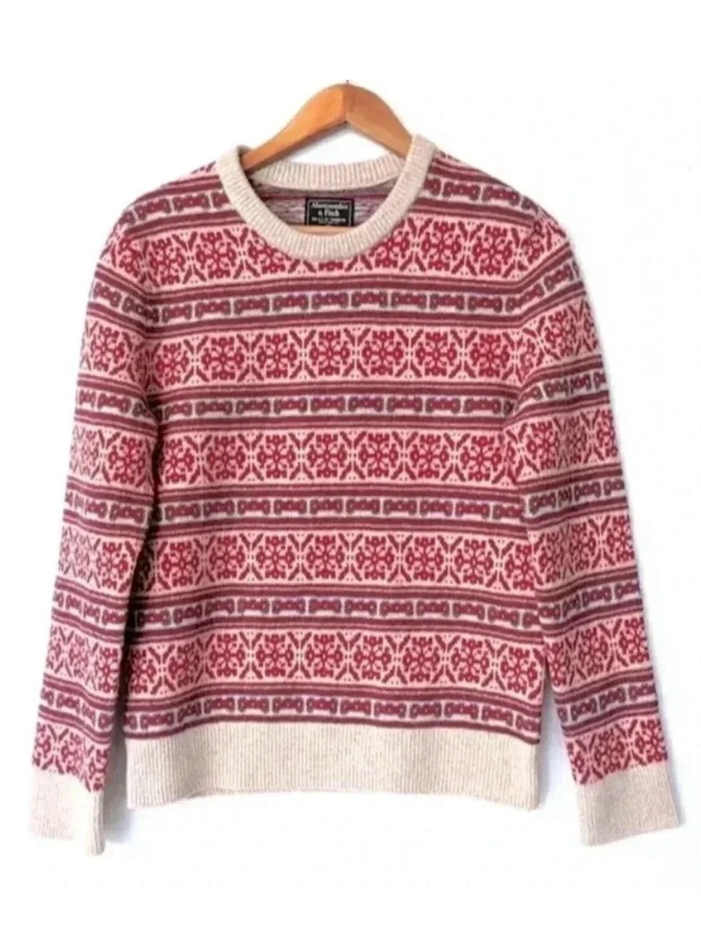 Abercrombie & Fitch Nordic Fair Isle Sweater - Medium